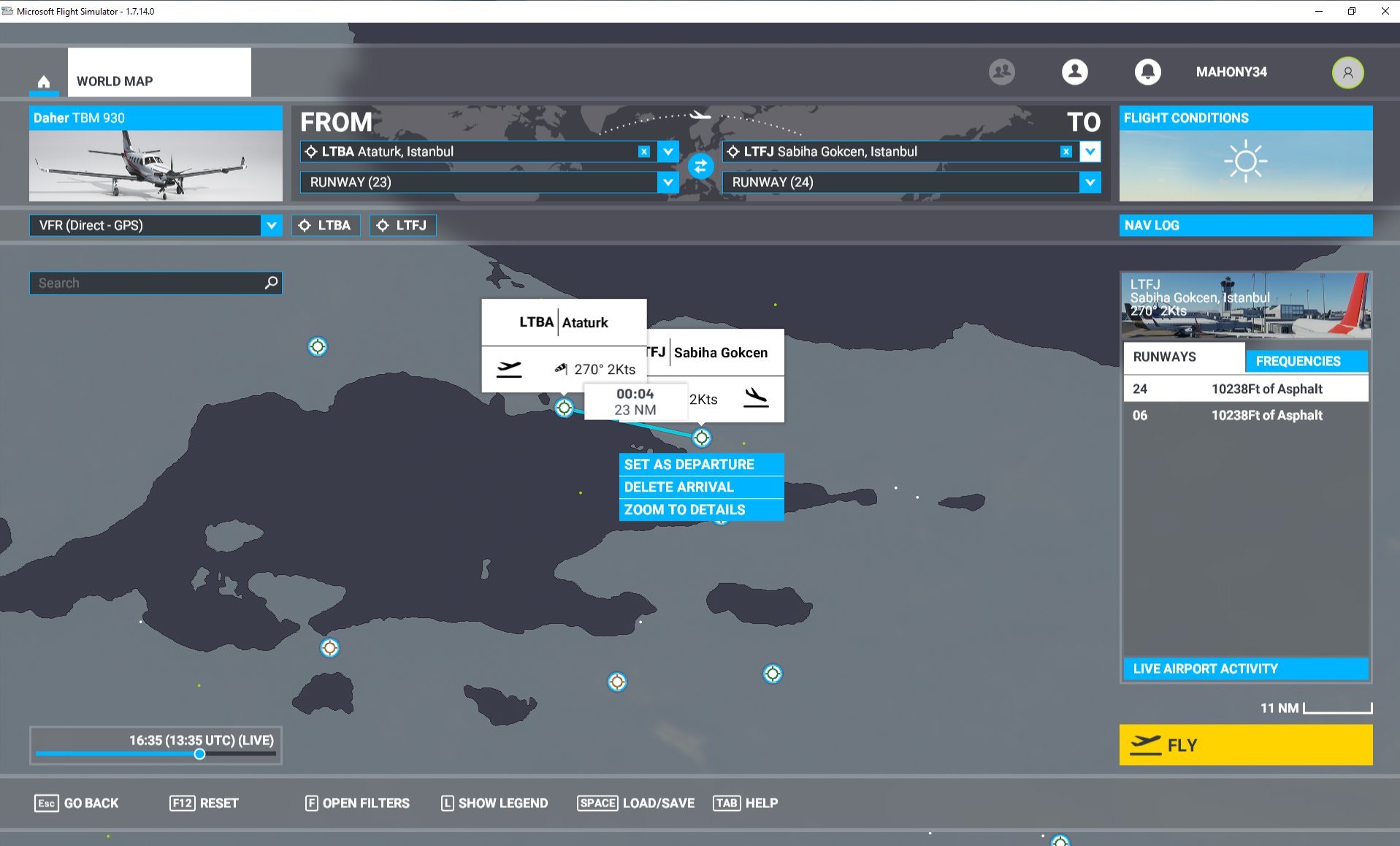 Hava trafiği çok kalabalık