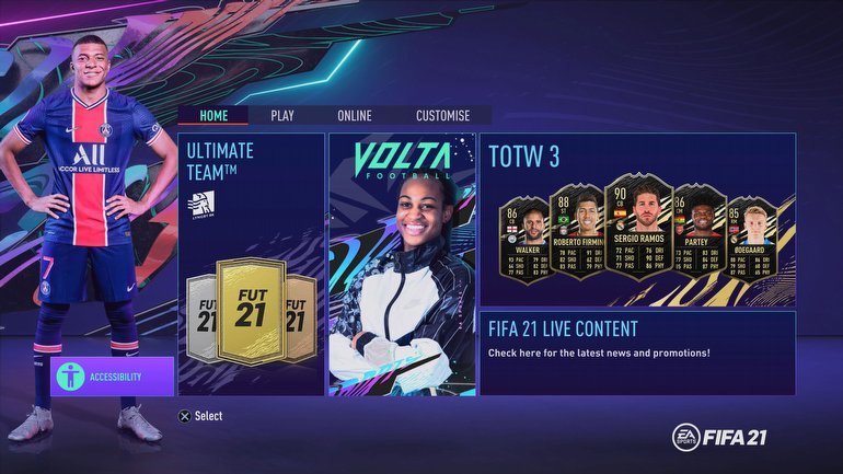 FIFA 21 Arabirimi Yenilenmiş