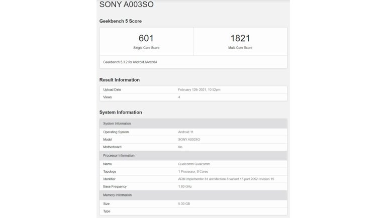 Sony Xperia 10 III'e Güç Verecek İşlemci de Sızdı