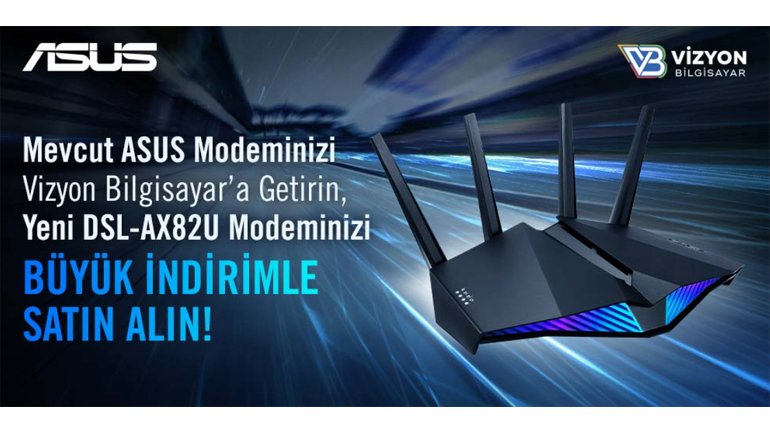 ASUS, Wi-Fi 6 Destekli İlk Oyuncu Modemi DSL-AX82U'yu Duyurdu!