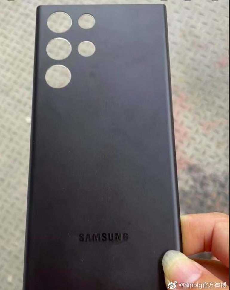 Şimdi de Samsung Galaxy S22 Ultra'nın Arka Panelinin Fotoğrafı Sızdı