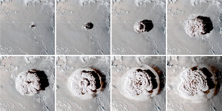 Tonga Volkanı Patlamasının Uydu Görüntüleri, Dehşeti Ortaya Çıkarttı!
