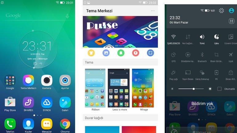 Ekran, işletim sistemi ve detaylar